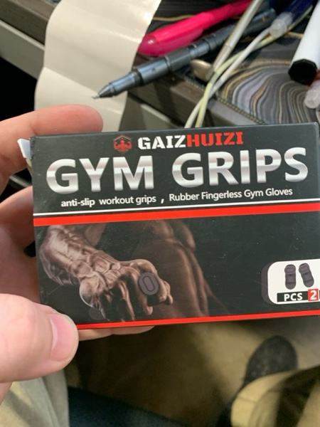 Condition photo showing New/Like New for Anti-Slip Workout Grips, Ergonomics Workout Rubber Gym Grips Pads, Suitable for Men and Women Weightlifting, Deadlift, Fitness Training and Exercise, Protect Your Gymnastics Hand Grips black