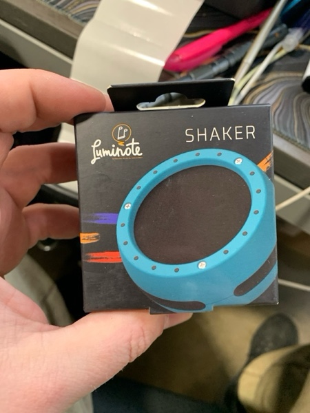 Condition photo showing New/Like New for Luminote Easy Grip Drum Shaker for Hand Held Percussion, Red