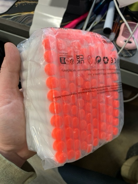 Condition photo showing New/Like New for AMOSTING Refill Darts 100PCS Bullets Ammo Pack Compatible for Nerf N-Strike Elite 2.0 Series DinoSquad – Work with All Elite Blasters Blue