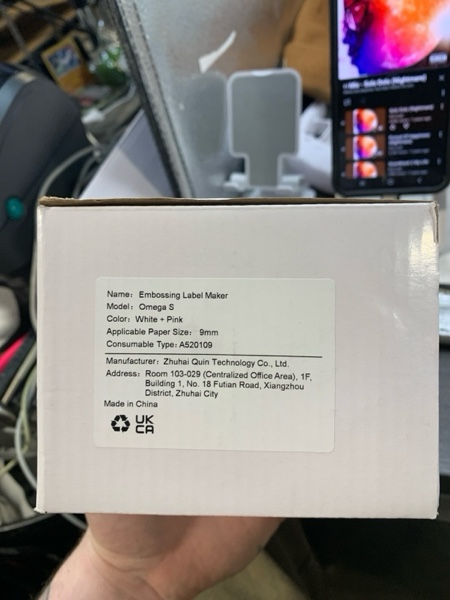 Condition photo showing New/Like New for Label KINGDOM Embossing Machine, Pink Omega S Embossed Label Maker, 3D Embossing Labeler Portable Handheld Old School Label Maker for Home Office DIY Machine+5 Tapes Pink