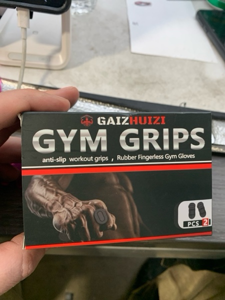 Condition photo showing New/Like New for Anti-Slip Workout Grips, Ergonomics Workout Rubber Gym Grips Pads, Suitable for Men and Women Weightlifting, Deadlift, Fitness Training and Exercise, Protect Your Gymnastics Hand Grips black