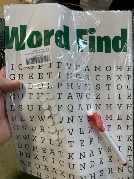 Condition photo showing New/Like New for TREELYWOOD Jumbo Thanksgiving Word Search Poster – Giant 31.5"x20" Wall Game, Poster-Size Word Search, Giant Thanksgiving Activity Posters for Families (christmas)