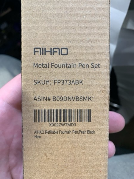 Condition photo showing New/Like New for AIHAO Refillable Fountain Pen, Fine Point, Metal Fountain Pen with Gift Box, Black Ink, 2 Ink Cartridges in one Set, Pearl Black Metal Pen.Fountain Pens for Writing