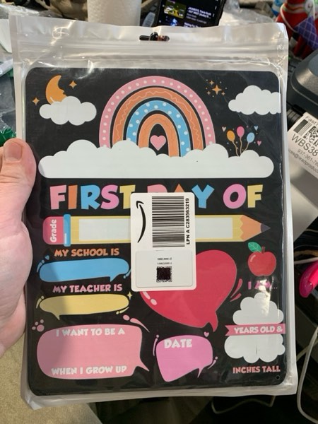 Condition photo showing New/Like New for Double-Sided First Day and Last Day of School Sign 8 X10 Inch Kindergarten Chalkboard Signs for Kids Wooden Back to School Photo Prop Supplies for Preschool Kindergarten Elementary Black