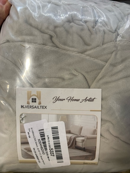 Condition photo showing New/Like New for H.VERSAILTEX Stretch Velvet Loveseat Covers for 2 Cushion Couch Covers for Living Room Sofa Covers Slipcovers with Non Slip Bottom, Ultra Thick Comfy Velour (Width 58"-72", Grey) Charcoal Gray Loveseat