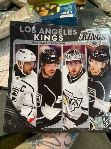 Condition photo showing New/Like New for NHL Los Angeles Kings 2025 12"x12" Team Wall Calendar