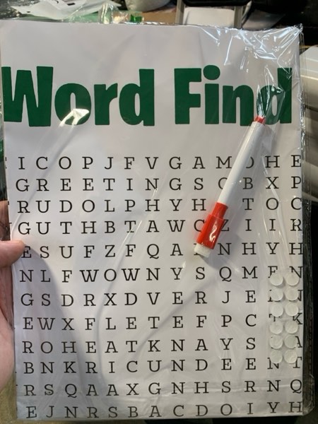 Condition photo showing New/Like New for TREELYWOOD Jumbo Thanksgiving Word Search Poster – Giant 31.5"x20" Wall Game, Poster-Size Word Search, Giant Thanksgiving Activity Posters for Families (christmas)