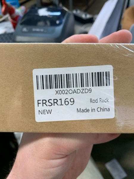 Condition photo showing New/Like New for Butizone Fishing Rod Rack, Fishing Pole Wall or Ceiling Storage Rack Holder Wall Mount for Garage, Cabin and Basement, Holds 8 Fishing Rods Black Black - Store 8 Rods