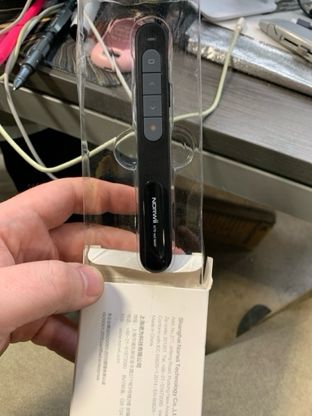 Condition photo showing New/Like New for Professional Presentation Clicker, Wireless PPT Presenter Remote Control for Slideshow, Lecture, Meeting with Page Flip, Windows Swithch, Volume Control, Make Your Presentation Vivid