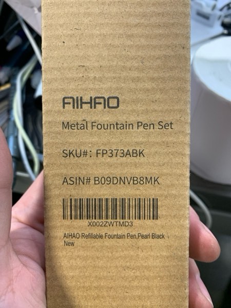 Condition photo showing New/Like New for AIHAO Refillable Fountain Pen, Fine Point, Metal Fountain Pen with Gift Box, Black Ink, 2 Ink Cartridges in one Set, Pearl Black Metal Pen.Fountain Pens for Writing