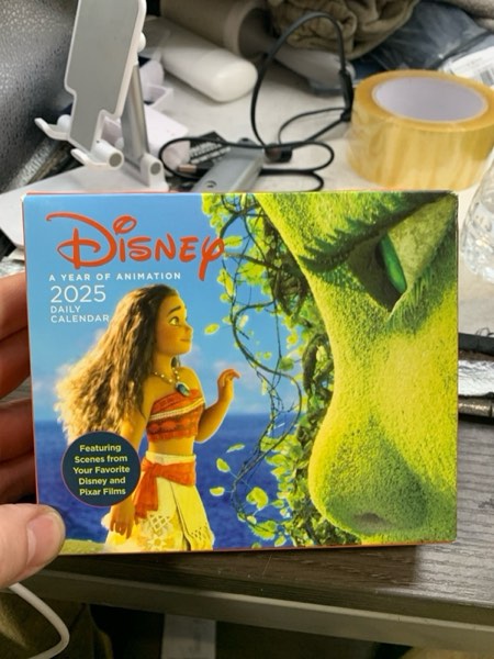 Condition photo showing New/Like New for Disney A Year of Animation 2025 Daily Calendar