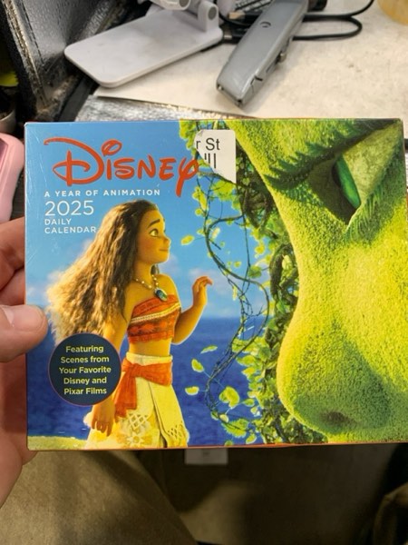 Condition photo showing New/Like New for Disney A Year of Animation 2025 Daily Calendar