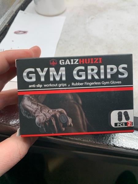 Condition photo showing New/Like New for Anti-Slip Workout Grips, Ergonomics Workout Rubber Gym Grips Pads, Suitable for Men and Women Weightlifting, Deadlift, Fitness Training and Exercise, Protect Your Gymnastics Hand Grips black