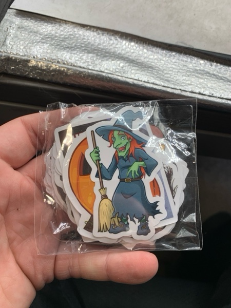 Condition photo showing New/Like New for BEATRI Halloween Stickers 50Pcs Cartoon Pumpkin Stickers | Spooky Ghost, Witch & Horror Designs | Vinyl Waterproof Holiday Party, Kids and Youth Adult Party Favors Gifts