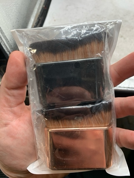 Condition photo showing New/Like New for 2 Pcs Tanning Brush, Soft Foundation Brush Portable Self Tan Brush for Face Body Leg Makeup