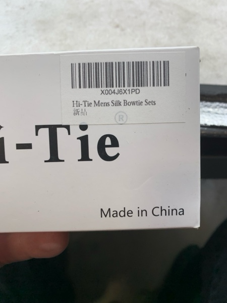 Condition photo showing New/Like New for Hi-Tie Mens Selftied Bowties Lapel Pin Set Silk Solid Formal Bow Ties Pocket Square Cufflinks Sets for Wedding Tuxedo