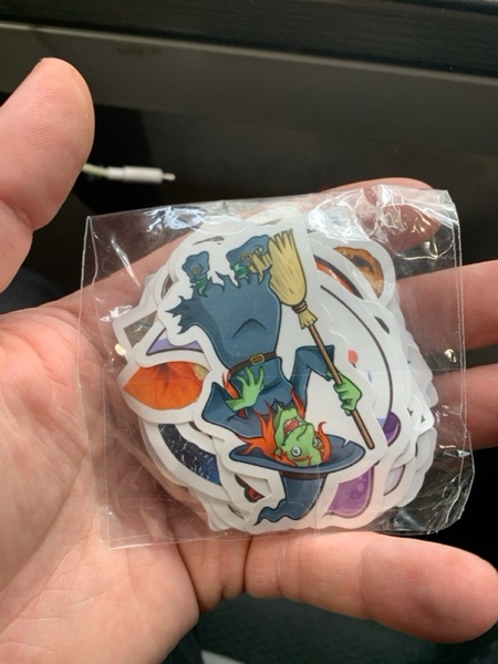 Condition photo showing New/Like New for BEATRI Halloween Stickers 50Pcs Cartoon Pumpkin Stickers | Spooky Ghost, Witch & Horror Designs | Vinyl Waterproof Holiday Party, Kids and Youth Adult Party Favors Gifts