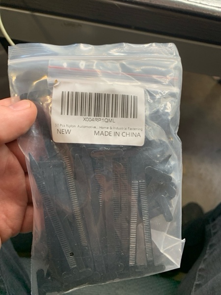 Condition photo showing New/Like New for 50Pcs Nylon Universal Cable Tie Buckle with Pin & Button Design?Automotive Zipper Clips - Zip Ties Heavy Duty Self-Locking Car Repair Fasteners as Fender, Fender Liner, Bumper(UV Resistant)