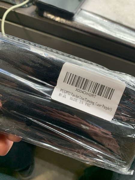 Condition photo showing New/Like New for Fans for Line Dancing, 2 Pcs Boots On The Ground Hand Fan, Large Clacking Pop Fans Handheld That Make Sound, Women Men Foldable Clapping Fan for Line Dancing (Laser Purple2)