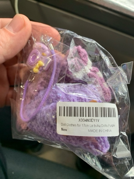 Condition photo showing New/Like New for 3 Pcs Purple Doll Clothes Set for 15/17 cm Dolls, Birthday Fashion Outfits for Dolls, Exquisite Accessories for Doll, Stylish Outfit for Birthday Collectors