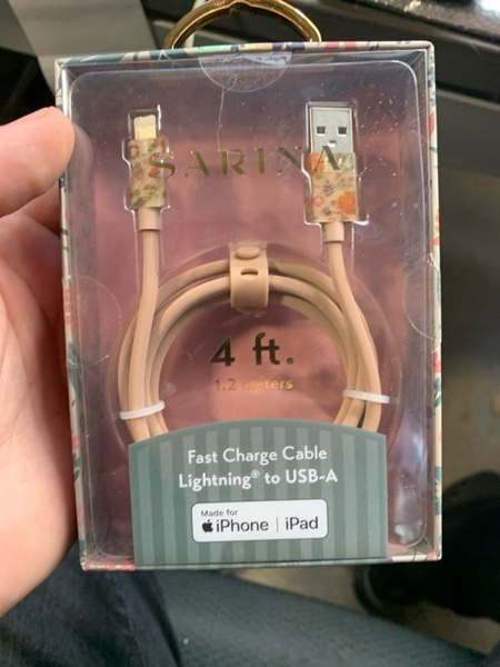 Condition photo showing New/Like New for Sarina MFi Certified iPhone USB to Lightning Cable – Lightning & Type-C iPhone Charger Cord with 4FT, 6FT, 10FT Lengths - Compatible with All iPhone, iPad Models - Available in Multiple Style & Colors