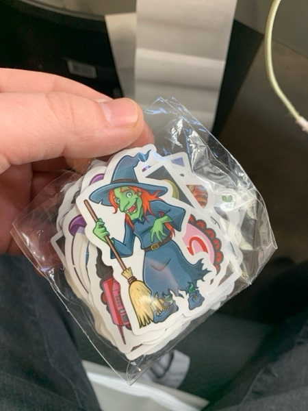 Condition photo showing New/Like New for BEATRI Halloween Stickers 50Pcs Cartoon Pumpkin Stickers | Spooky Ghost, Witch & Horror Designs | Vinyl Waterproof Holiday Party, Kids and Youth Adult Party Favors Gifts