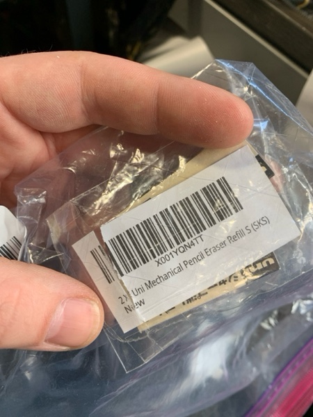 Condition photo showing New/Like New for 2 X Uni Mechanical Pencil Eraser Refill S (SKS)