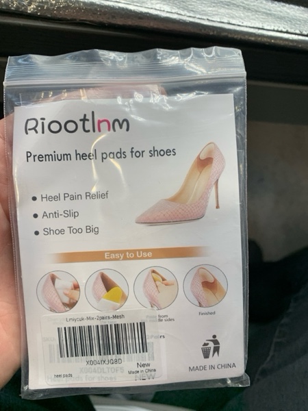 Condition photo showing New/Like New for 4D Cloud Honeycomb Heel Pads for Loose Shoes, Soft Gel Heel Grips for Shoes Too Big, Cushion Protectors Inserts for Blisters, Heel Pain, Shoe Fillers for Women Men (4D Cloud Mesh Multicolor2, 2Pairs)