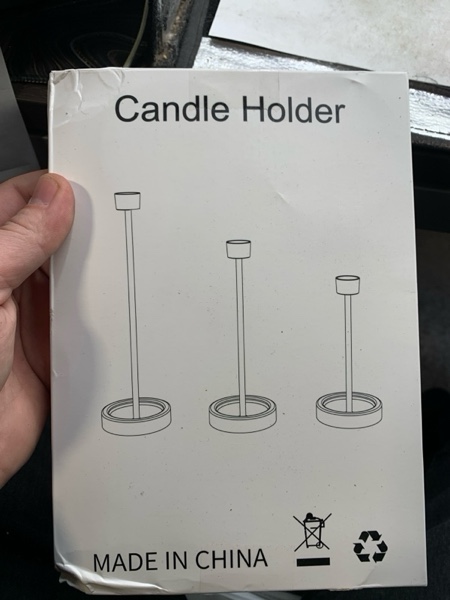 Condition photo showing New/Like New for Black Candlestick Holders, Taper Candle Holder Set of 6, Metal Pillar Candle Holder for Table Centerpiece, Modern Candle Stick Holder Decor for Dinner Wedding Party Festival, Housewarming Gift