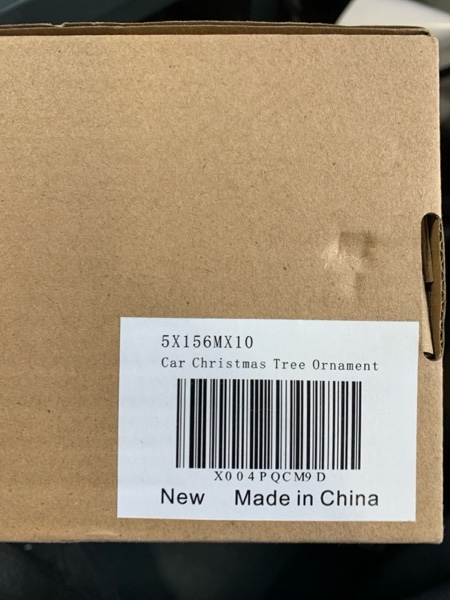 Condition photo showing New/Like New for WDS WONDROUS Christmas Car Ornament Decoration, Motorhome Glass Blown Ornaments for Christmas Tree, Red and Gold Travel Hanging Ornament Glass for Xmas Tree Decor Holiday Party Home Gift