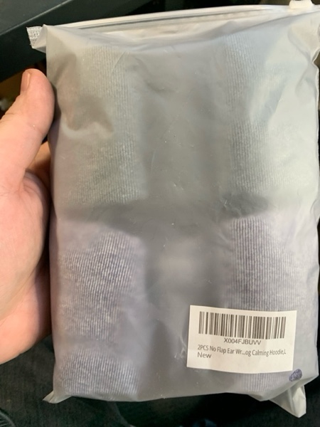 Condition photo showing New/Like New for 2 PCS Quiet Ears for Dogs, Adjustable Dog Ear Muffs for Noise Protection, Soft Dog Noise Canceling Ear Cover Wrap Anxiety Relief Hoodie for Fireworks Thunder,L