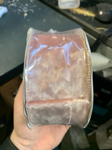 Condition photo showing New/Like New for HUIHUANG Rose Gold Velvet Wired Ribbon 2.5 inch Double Sided Velvet Ribbon Thick Rose Gold Christmas