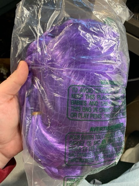 Condition photo showing New/Like New for Purple Braid Wig for Women, Costume Cosplay Purple Wigs for Christmas Party Gifts, Dance Cosplay Accessories Props