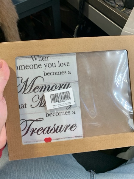 Condition photo showing New/Like New for When Someone You Love Becomes a Memory Picture Frame, Memorial Wooden Frame Gift for Loss of Loved One, 4x6 inch Photo