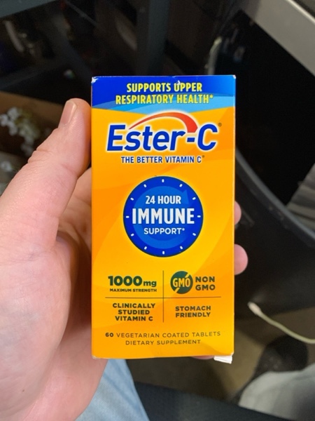 Condition photo showing New/Like New for Ester-C Vitamin C, 1,000 mg, 60 Coated Tablets (Packaging May Vary)