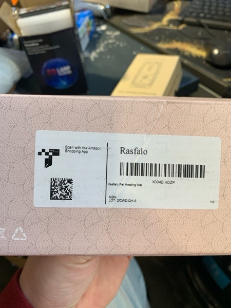 Condition photo showing New/Like New for Cat/Dog Heating Pad, 3 Timer and 3 Level Temperature Smart Sensor Electric Pet Heating Pad with Chew Resistant Cord, Indoor Warm Heated Bed for Dogs Cats -17.7x17.7 light grey 17.7" x 17.7"