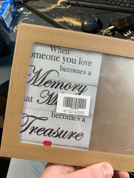 Condition photo showing New/Like New for When Someone You Love Becomes a Memory Picture Frame, Memorial Wooden Frame Gift for Loss of Loved One, 4x6 inch Photo