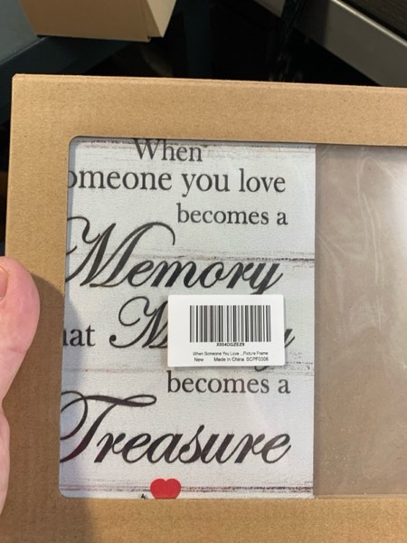 Condition photo showing New/Like New for When Someone You Love Becomes a Memory Picture Frame, Memorial Wooden Frame Gift for Loss of Loved One, 4x6 inch Photo