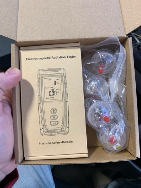 Condition photo showing New/Like New for Relaxweex Ghost Hunting Equipment Kit Includes 1 Pcs Emf Detector 4 Pcs Light up Motion Activated Cat Balls, Home and Office Emf Detection Emf Meter LED Cat Balls for Outdoor Pet Cat Dog