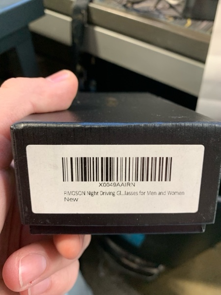 Condition photo showing New/Like New for Night Driving Glasses for Men Women Fit Over Sunglasses Anti Glare Polarized HD Night Vision Glasses A04 Black Oval Frame/ Yellow Night Vision Lens