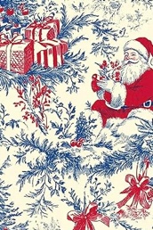 Condition photo showing New/Like New for Blue and Red Chinoiserie Christmas Santa Spiral Notebook — Grandmillennial Christmas Journal Gifts for Women — Vintage Blue Christmas Tree Santa Notebook for Note Taking