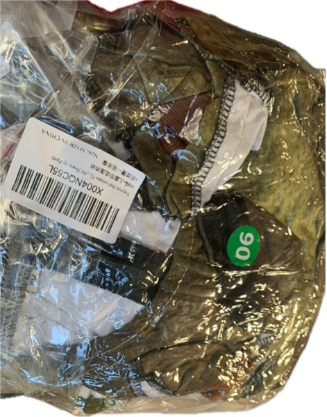 Condition photo showing New/Like New for Treyrea Halloween Dinosaur Costume for Kids — Dino Costume with Egg for Child Toddler Dressup Party Onesie Pajamas (Size 90)