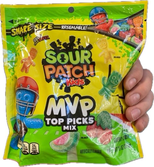 Condition photo showing New/Like New for SOUR PATCH KIDS MVP Top Picks Mix Soft & Chewy Candy, Share Size (11 oz)