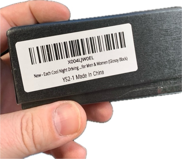 Condition photo showing New/Like New for Night Driving Glasses — Night Vision Glasses, Fit Over Glasses, Polarized Anti-Glare UV400 Gift for Men/Women (Glossy Black)