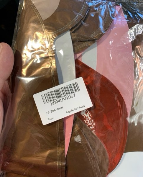 Condition photo showing New/Like New for Gingerbread Man & Bear Foil Party Balloons — Merry Christmas Balloons, Pink Christmas Balloons for New Year Eve Holiday Festival Birthday Party Decorations (Pink Bear)