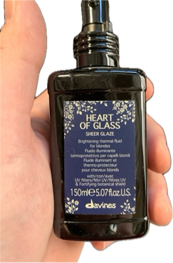 Condition photo showing New/Like New for Davines Heart of Glass Sheer Glaze — Brightening Thermal Leave-In Fluid for Blonde Hair - Hydrates, Protects from UV/Heat & Adds Shine with Fortifying Botanical Shield (5.07 Fl Oz)