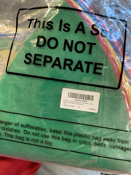 Condition photo showing New/Like New for Tudomro 14 Pieces Gnome Dwarf Costumes Includes Gnome Hats and Fake Mustache, Colorful Dwarf Hats and Beards Halloween Dwarfs Costumes for Adult Kids Funny Party Accessories