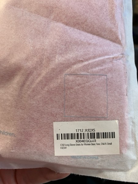 Condition photo showing New/Like New for Women's Long Sleeve Shirts Crew Neck Slim Fit Going Out Tops Basic Tees Barely There Collection Chili X-Small