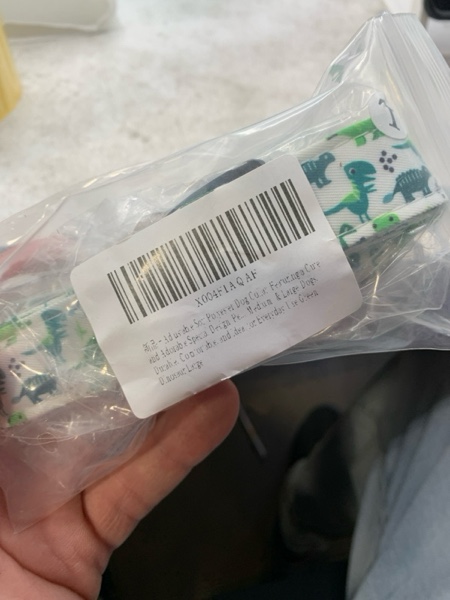 Condition photo showing New/Like New for Adjustable Soft Polyester Dog Collar: Featuring a Cute and Adorable Special Design, Perfect for Small, Medium, & Large Dogs. Durable, Comfortable, and Ideal for Everyday Use Blue Dinosaur Medium Medium Blue Dinosaur