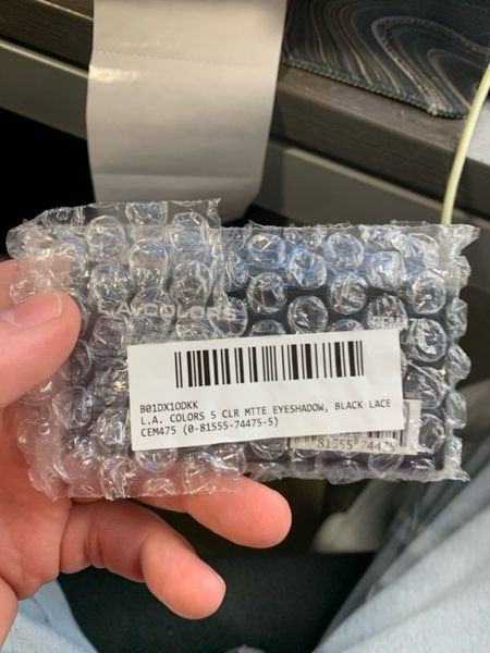 Condition photo showing New/Like New for L.A. COLORS 5 Color Matte Eyeshadow Palette, Black Lace CEM475